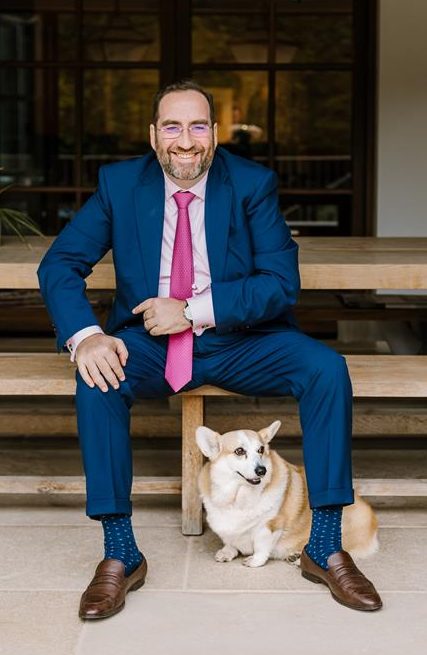 Photo of Konstantin Sokolov with his dog